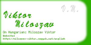 viktor miloszav business card